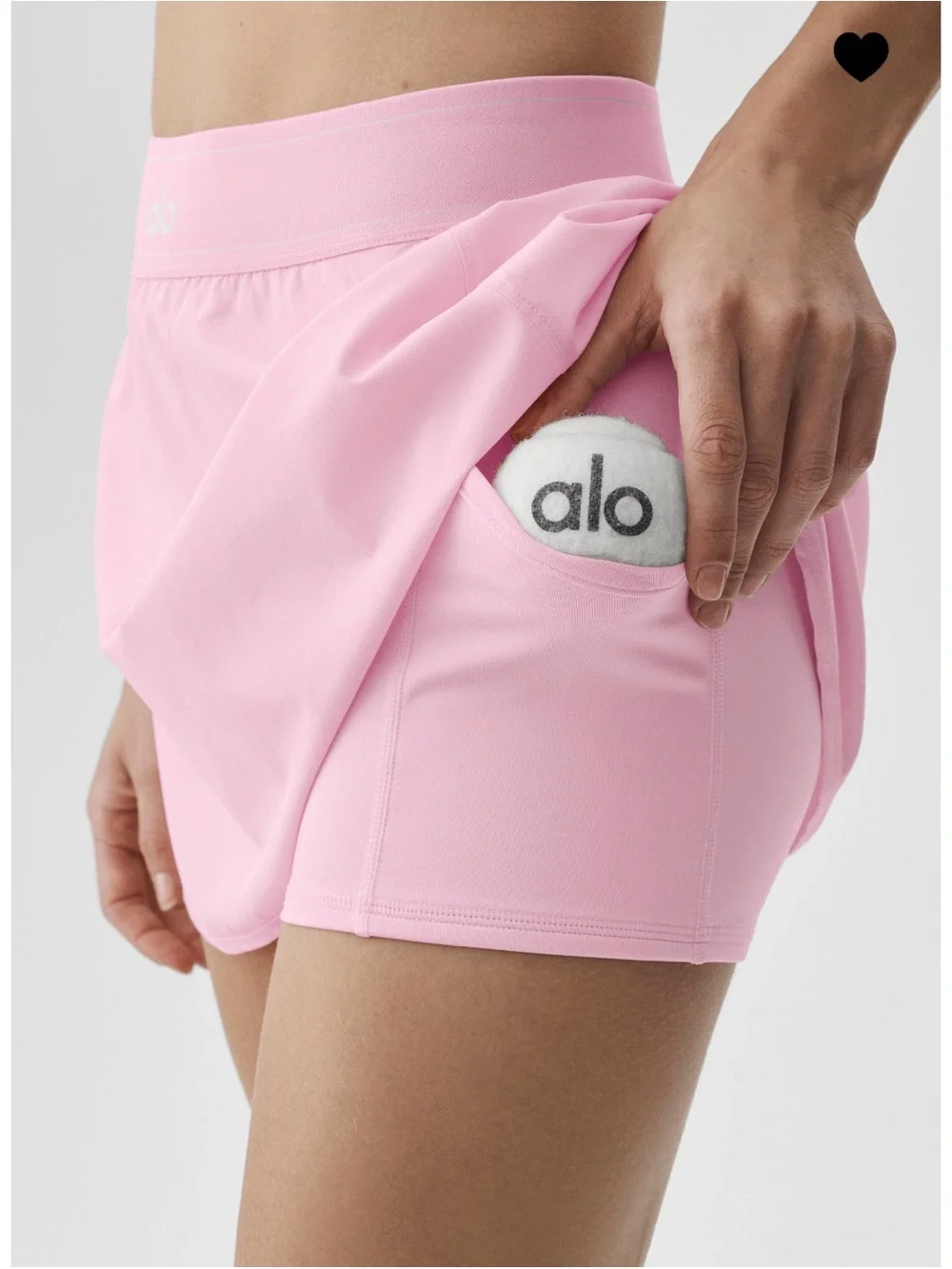 NWT ALO Yoga Pink Marshmallow Match Point Tennis Skirt XXS